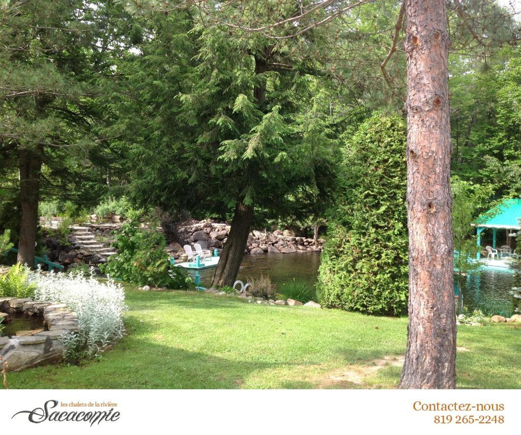 Villa Chalets de la Riviere Sacacomie à Saint-Alexis-des-Monts Extérieur photo