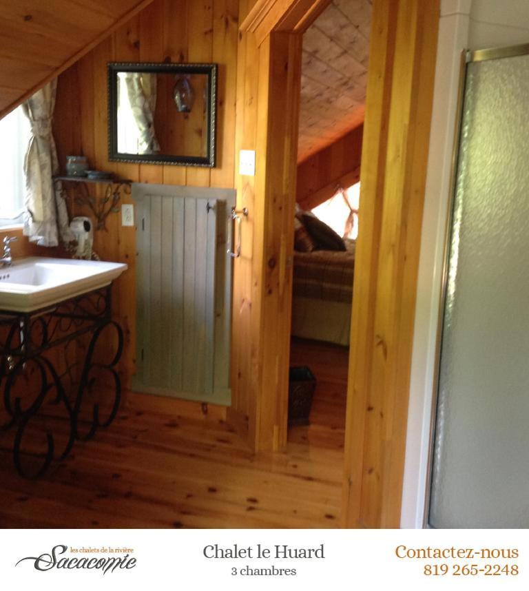 Villa Chalets de la Riviere Sacacomie à Saint-Alexis-des-Monts Extérieur photo