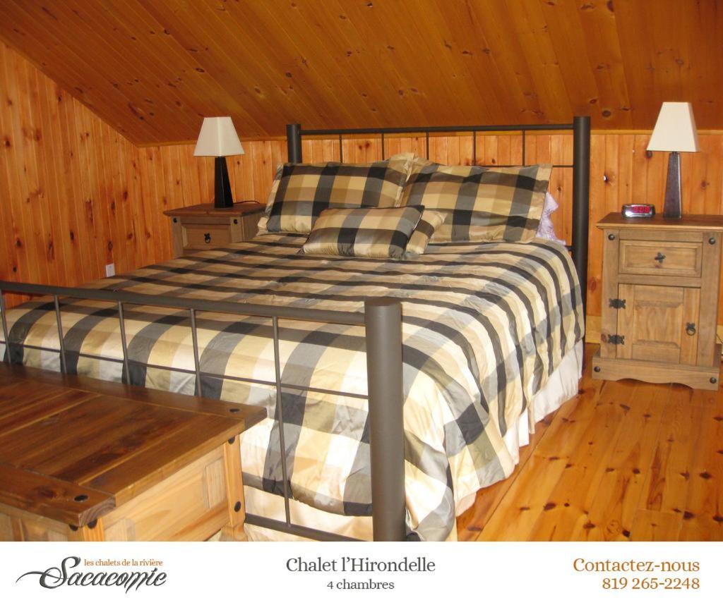 Villa Chalets de la Riviere Sacacomie à Saint-Alexis-des-Monts Extérieur photo