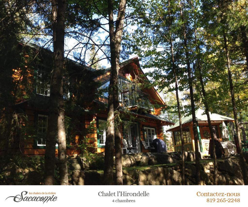 Villa Chalets de la Riviere Sacacomie à Saint-Alexis-des-Monts Extérieur photo