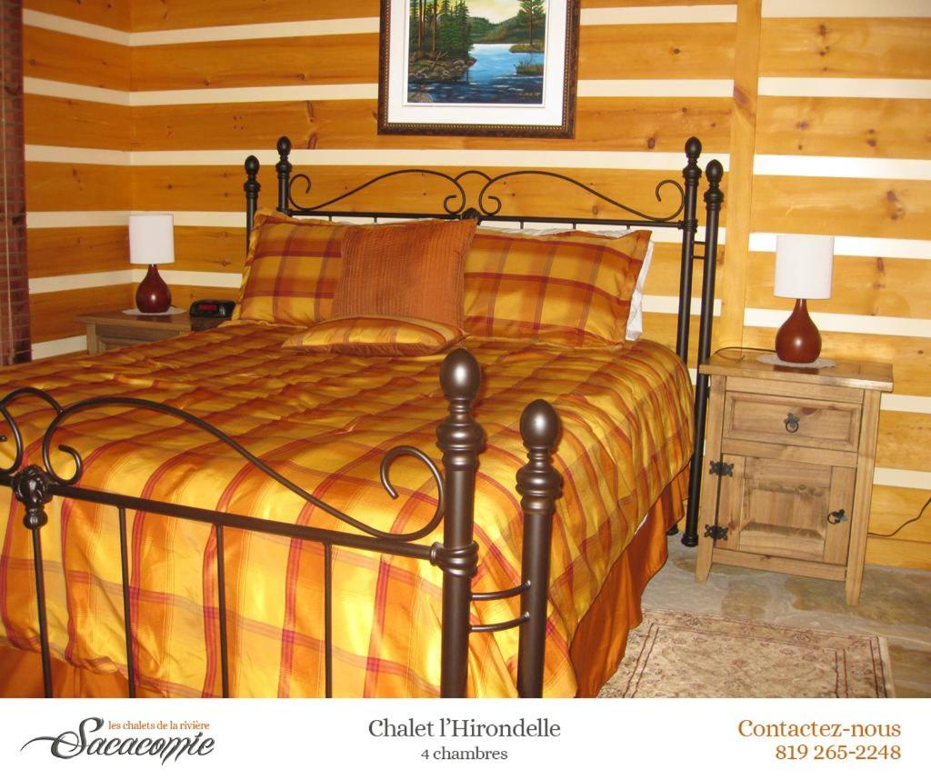 Villa Chalets de la Riviere Sacacomie à Saint-Alexis-des-Monts Extérieur photo