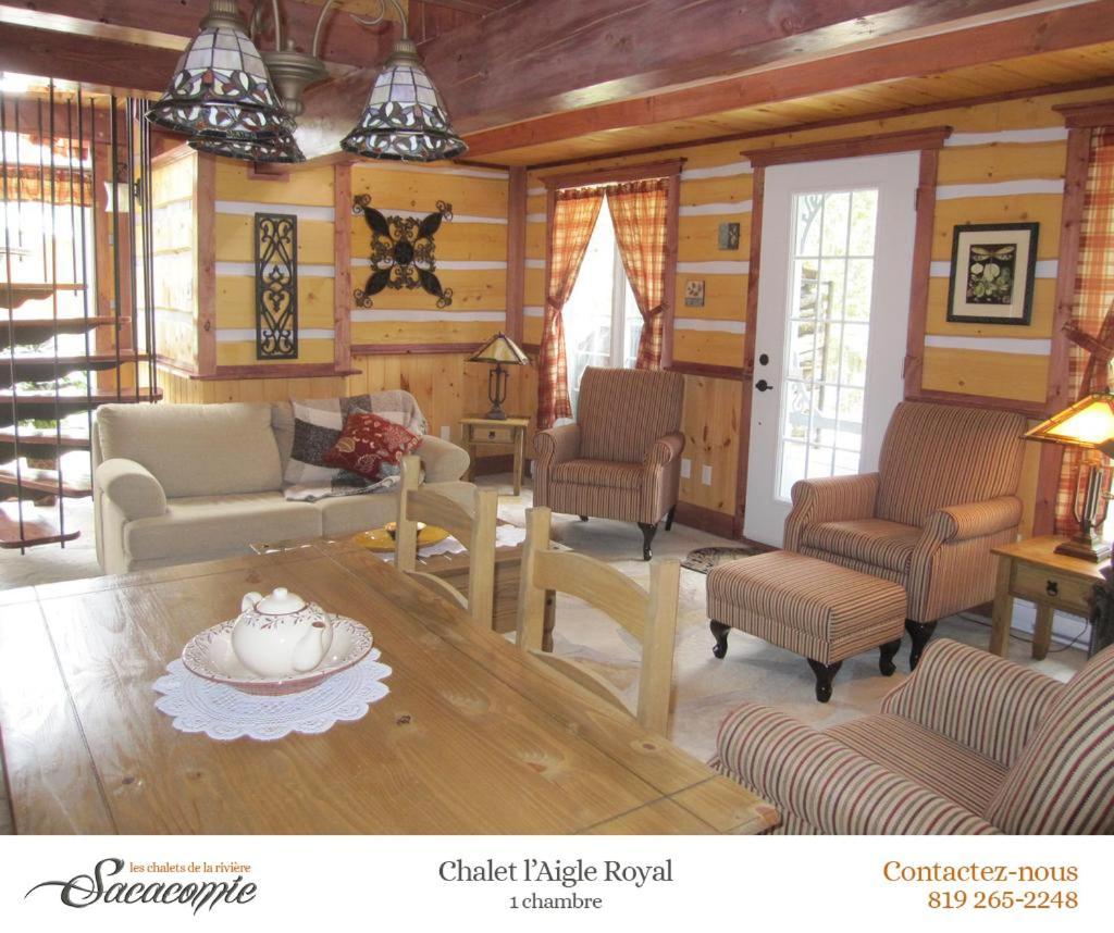 Villa Chalets de la Riviere Sacacomie à Saint-Alexis-des-Monts Extérieur photo
